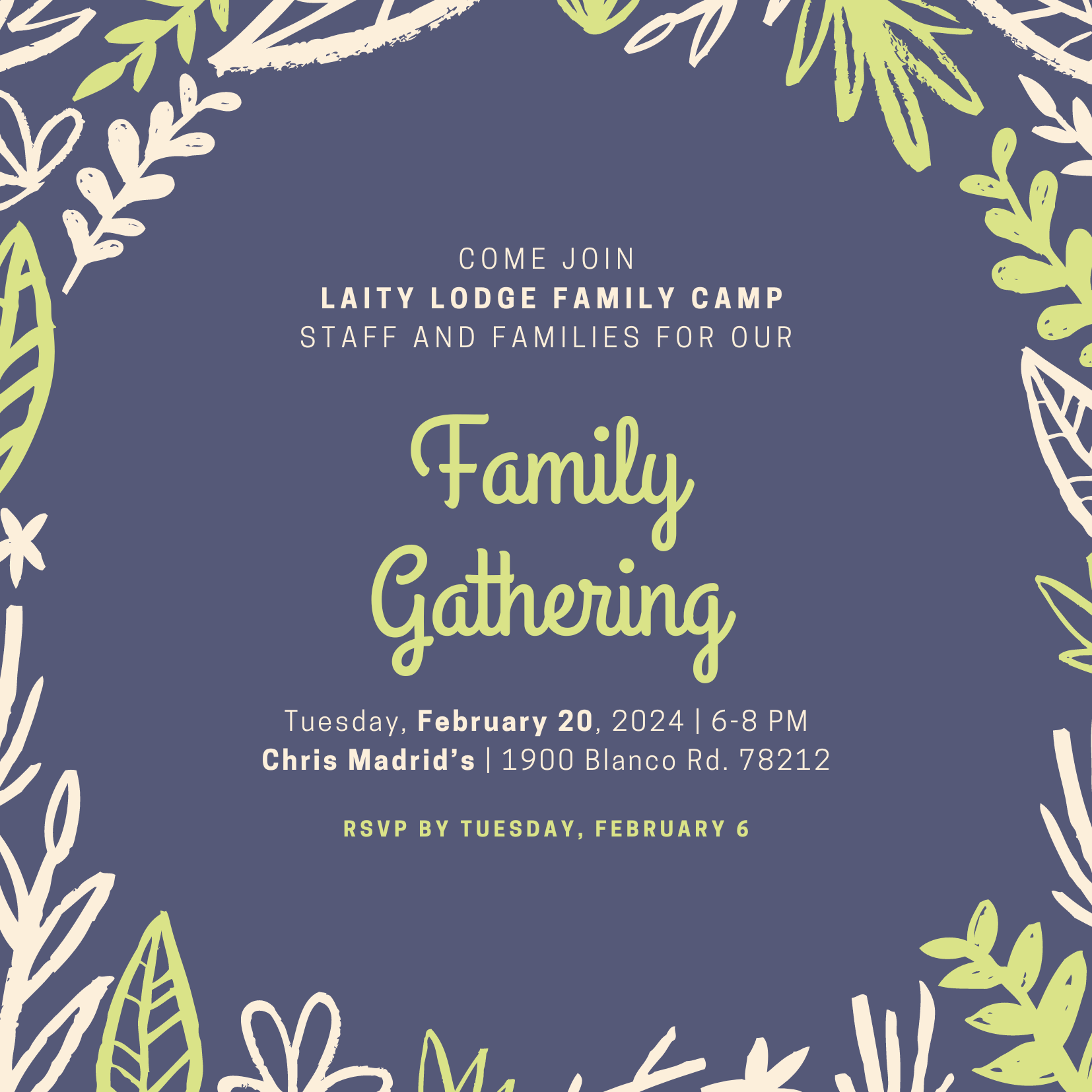 San Antonio Family Gathering 2024 Laity Lodge Family Camp